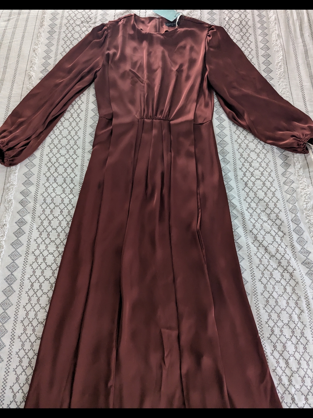 NWT Pin-Up Art Satin Dress